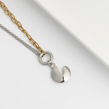 18K Gold PVD Stainless Steel Fortune Cookie Charm