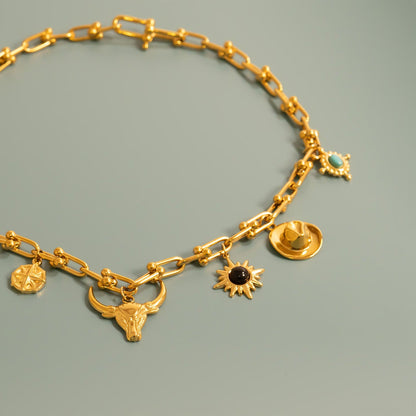 18K Gold PVD Stainless Steel Hardware Necklace