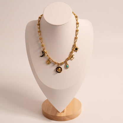 18K Gold PVD Stainless Steel Hardware Necklace