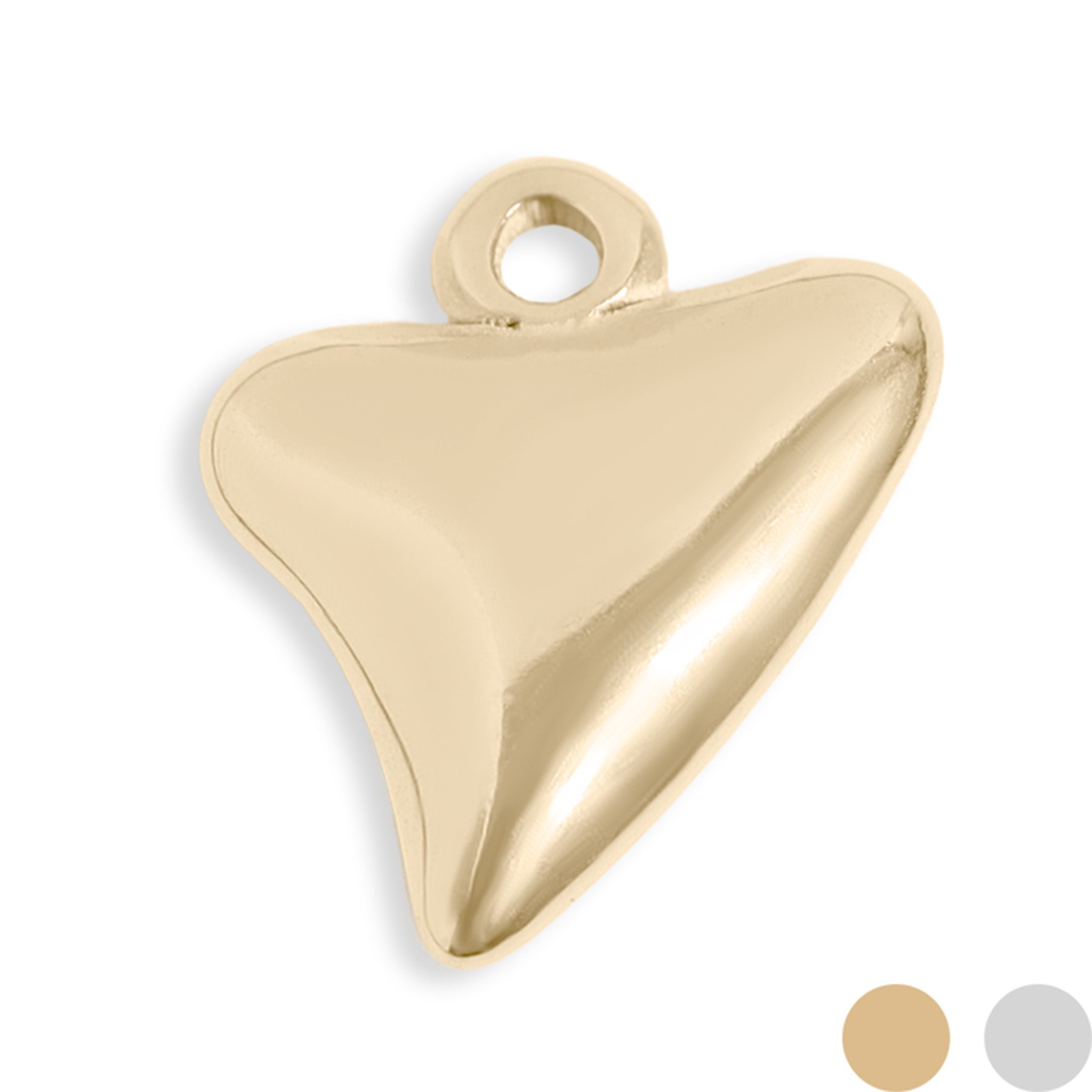 18K Gold PVD Stainless Steel Shark Tooth Charm