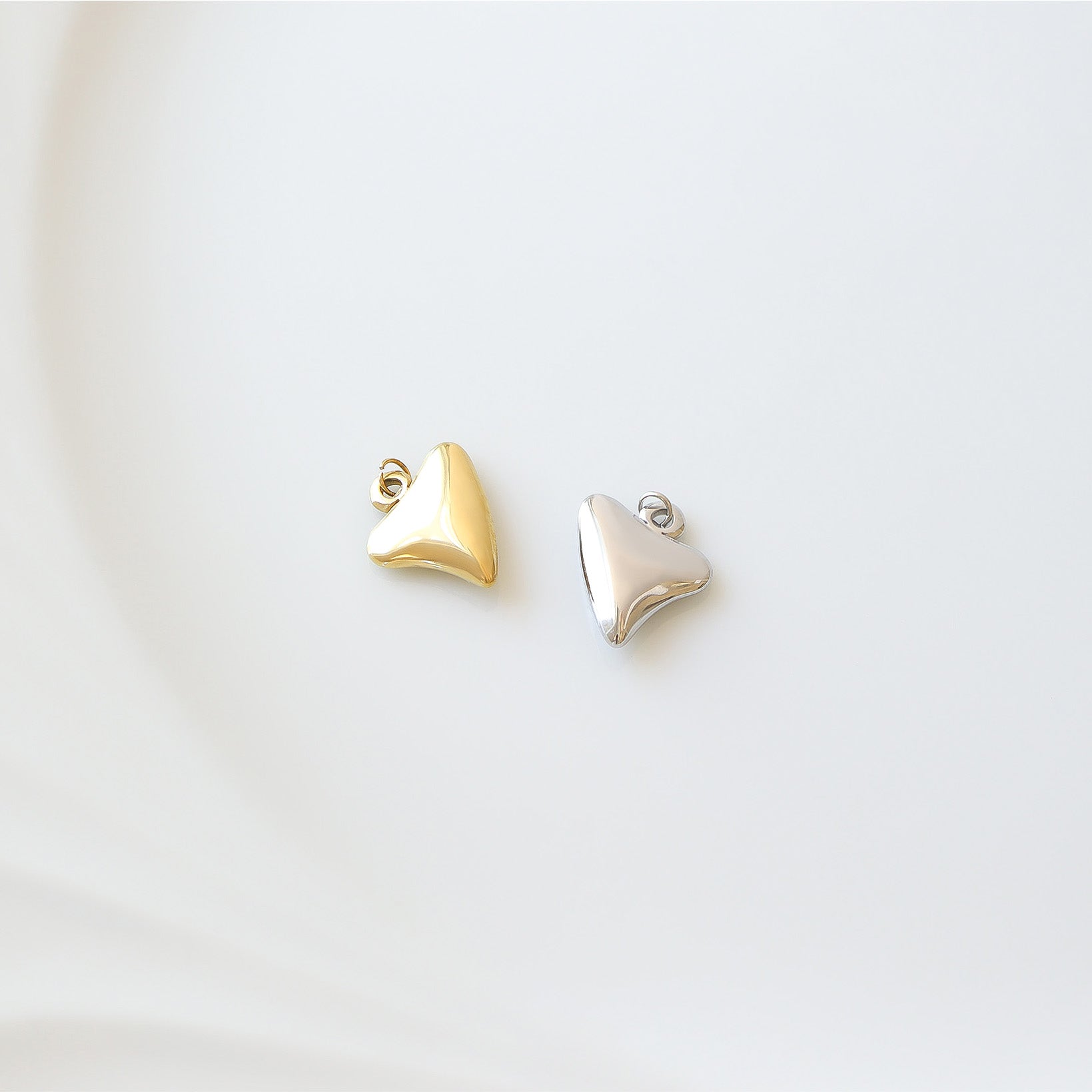 18K Gold PVD Stainless Steel Shark Tooth Charm