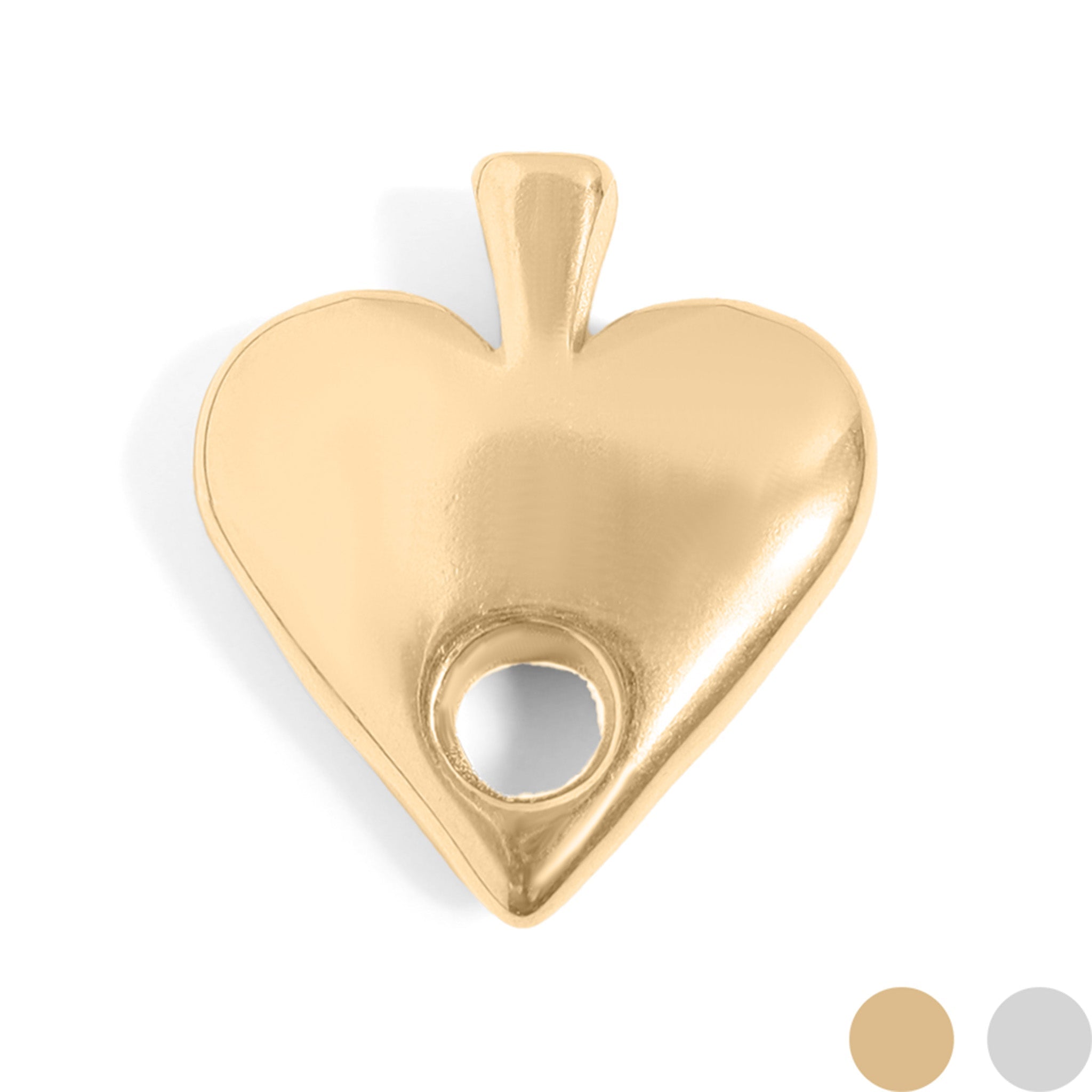 18K Gold PVD Stainless Steel Spade Charm