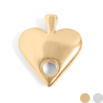 18K Gold PVD Stainless Steel Spade Charm