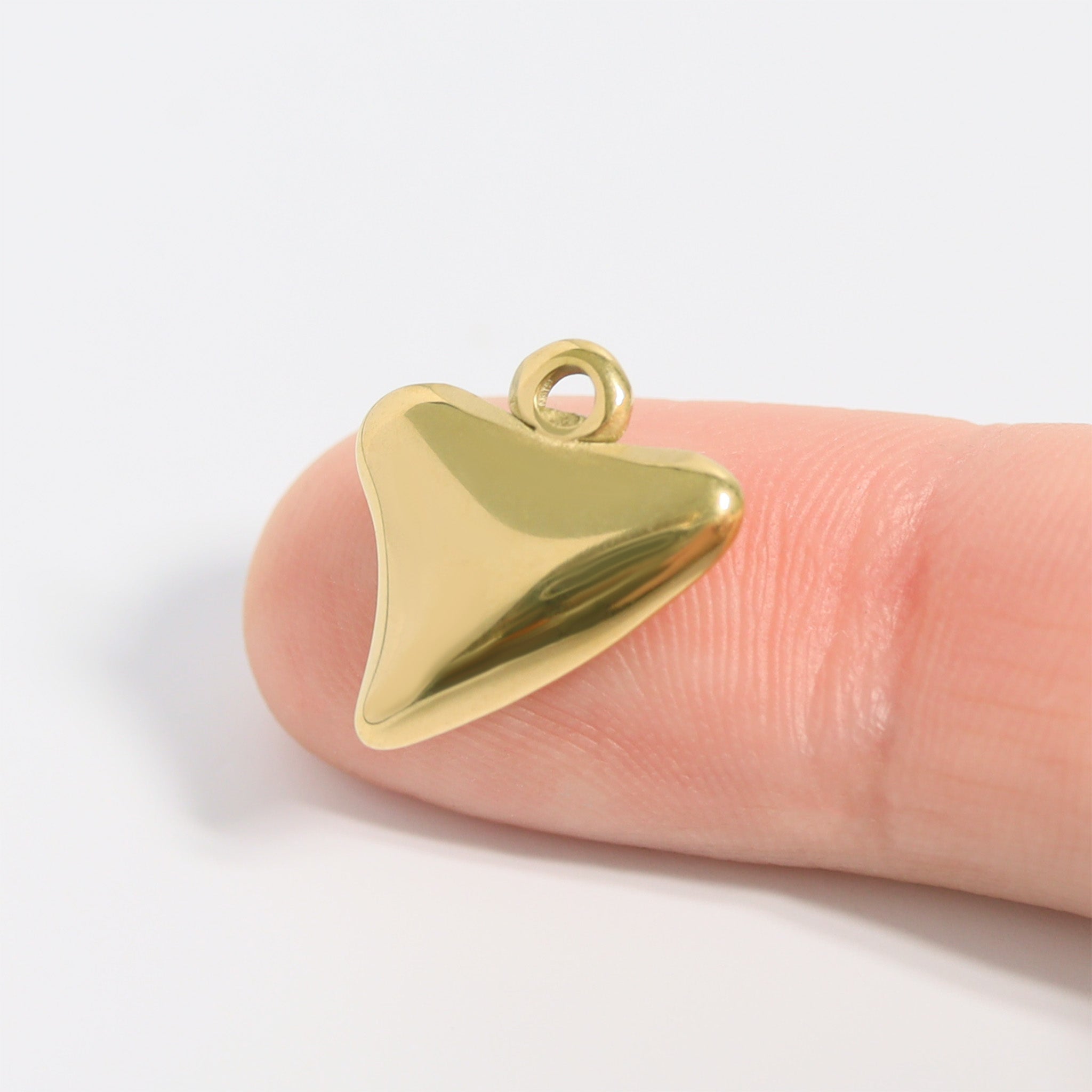 18K Gold PVD Stainless Steel Shark Tooth Charm