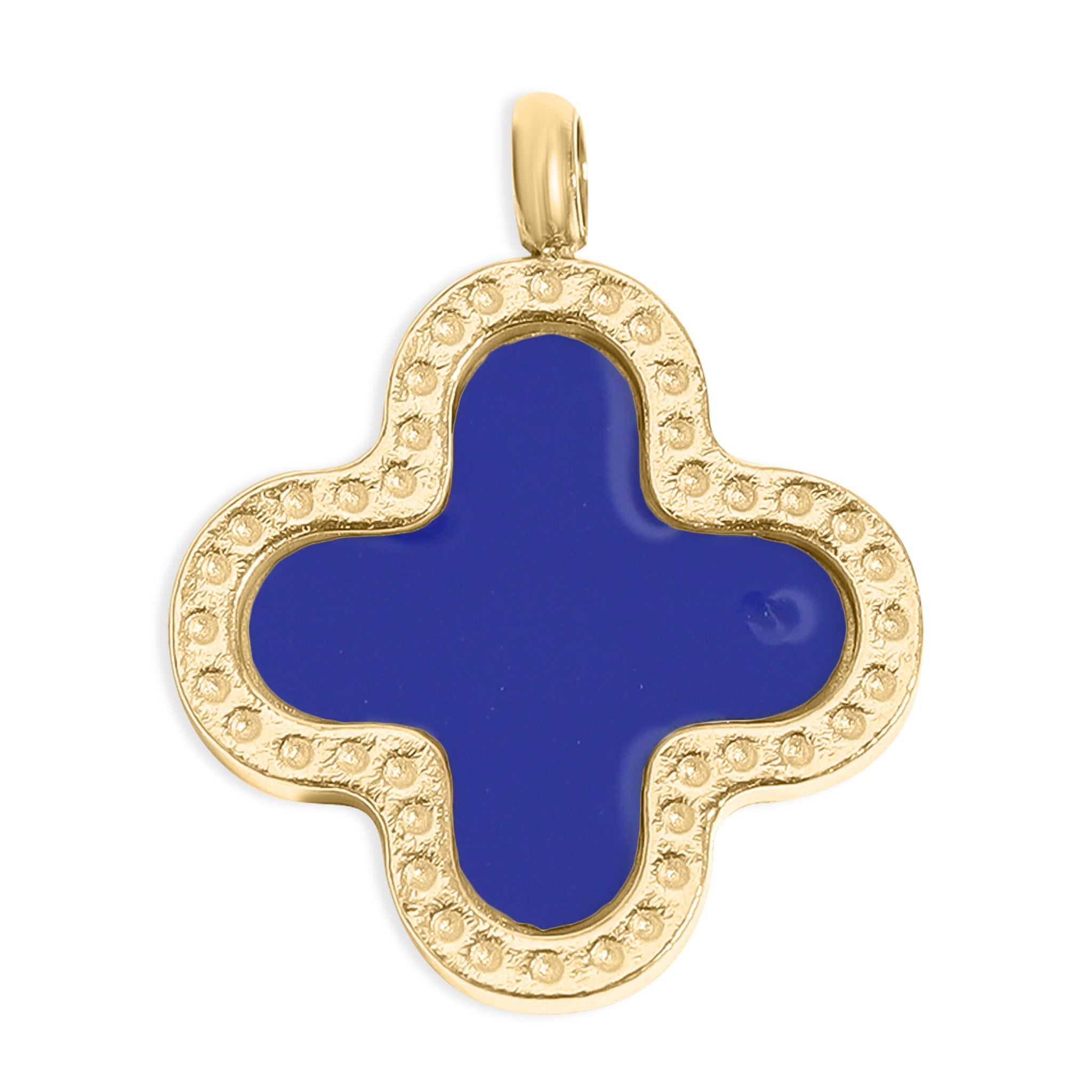 18K Gold PVD Stainless Steel Lucky Clover Charm