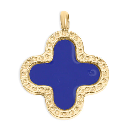 18K Gold PVD Stainless Steel Lucky Clover Charm