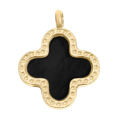 18K Gold PVD Stainless Steel Lucky Clover Charm