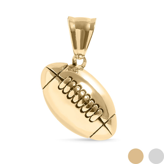 18K Gold PVD 3D Football Pendant
