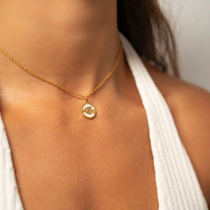 18K Gold PVD Fish White Epoxy Charm