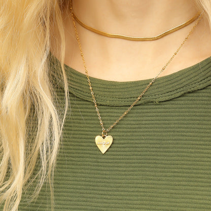 18K Gold PVD Stainless Steel Sunburst Heart Amour Charm