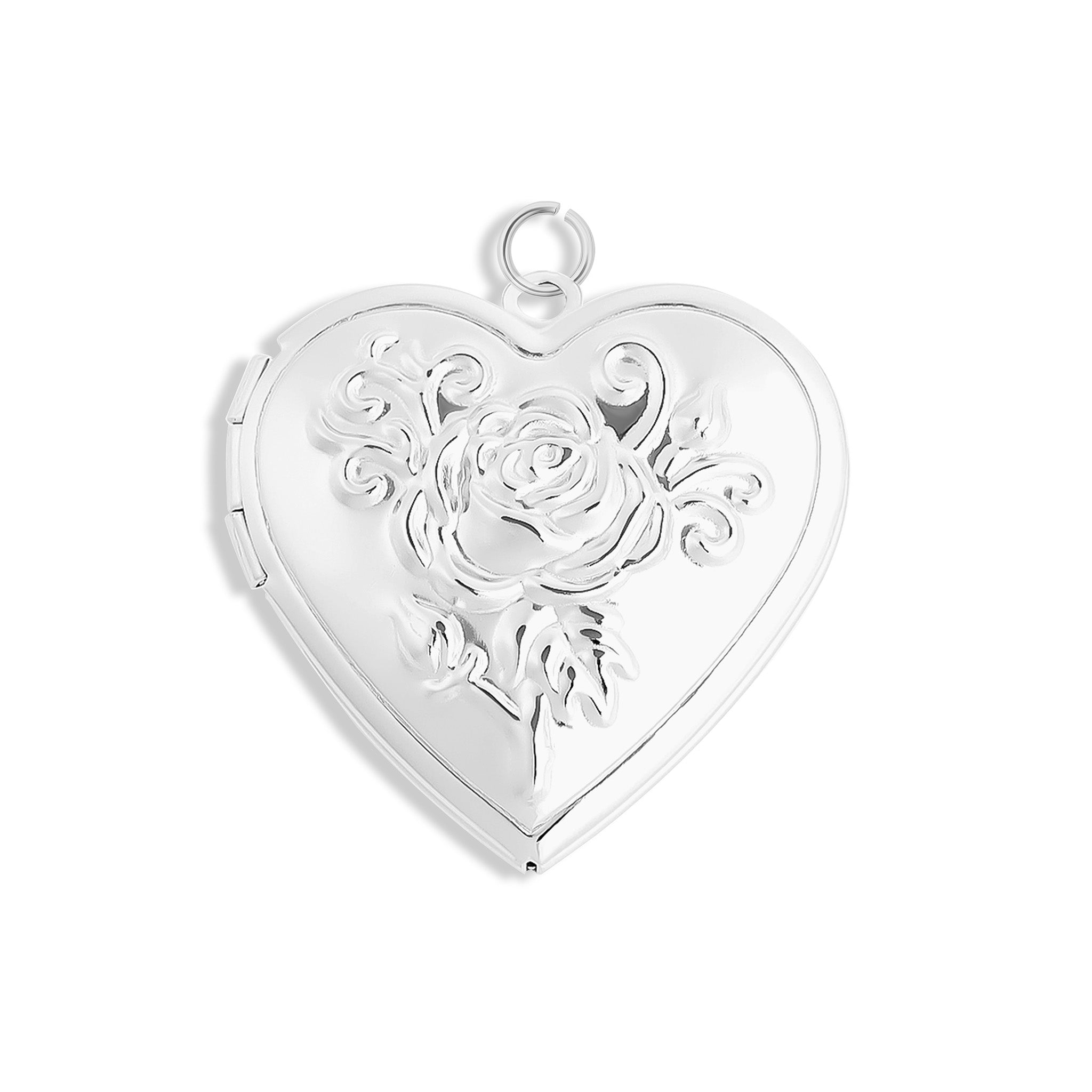 18K Gold PVD Stainless Steel Rose Heart Locket