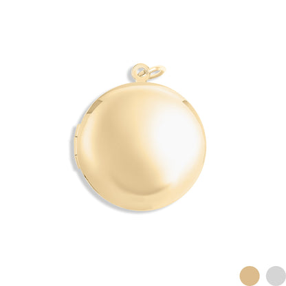 18K Gold PVD Stainless Steel Round Locket
