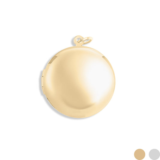 18K Gold PVD Stainless Steel Round Locket