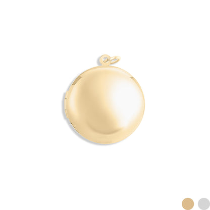 18K Gold PVD Stainless Steel Round Locket