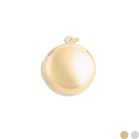 18K Gold PVD Stainless Steel Round Locket