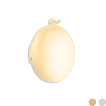 18K Gold PVD Stainless Steel Oval Locket