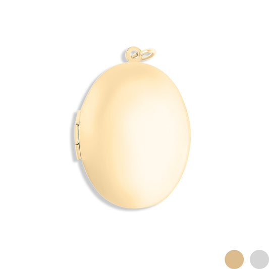 18K Gold PVD Stainless Steel Oval Locket