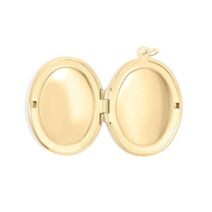 18K Gold PVD Stainless Steel Oval Locket