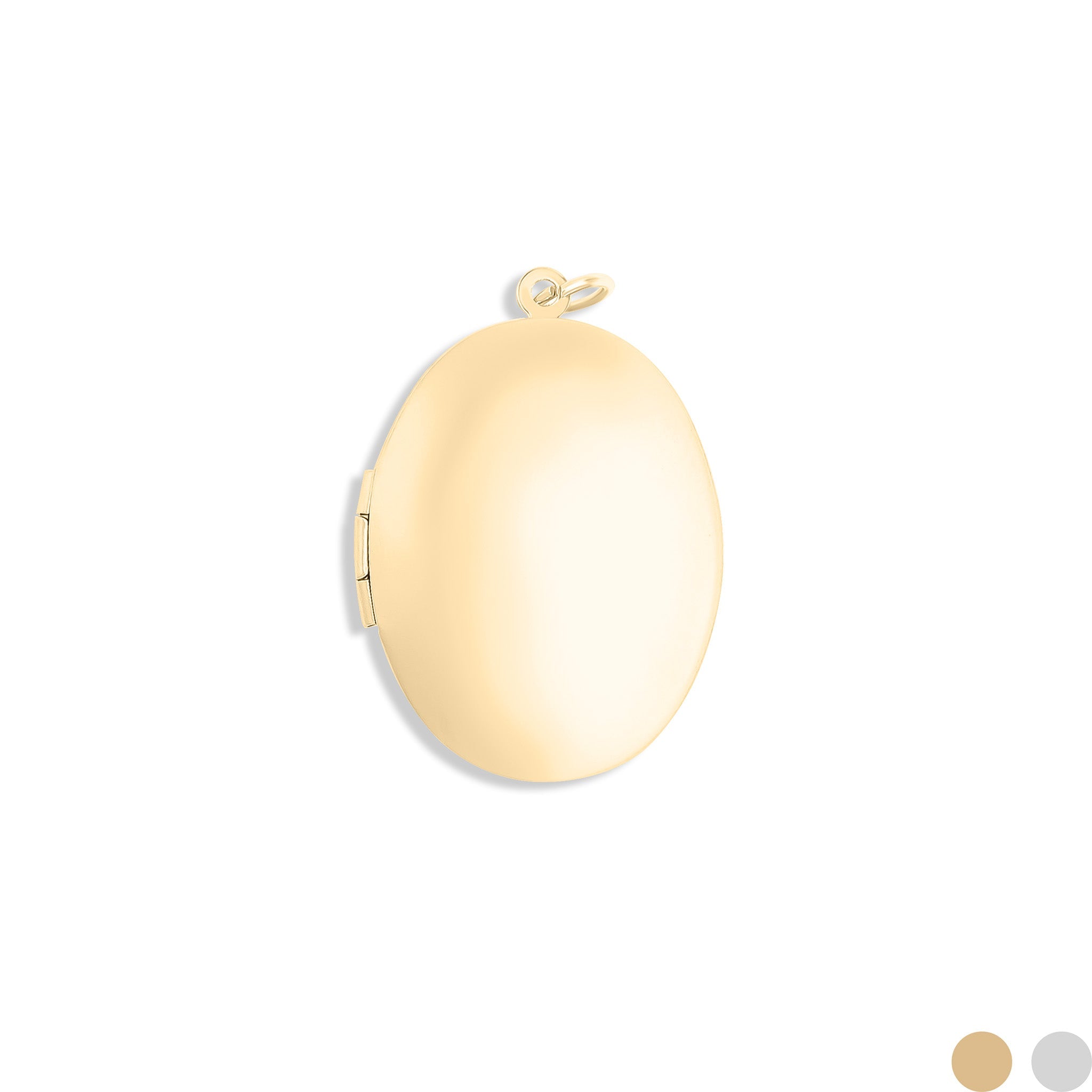 18K Gold PVD Stainless Steel Oval Locket