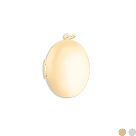 18K Gold PVD Stainless Steel Oval Locket