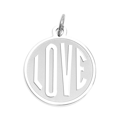 18K Gold PVD Stainless Steel Round Love Charm