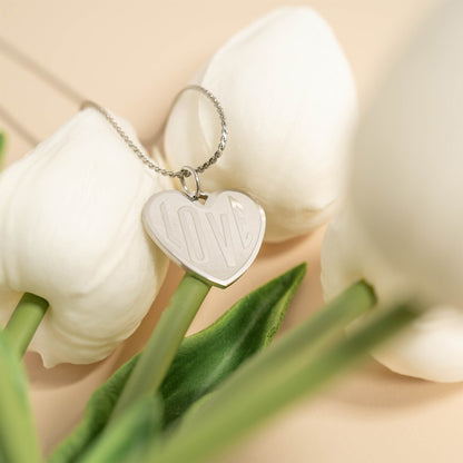 18K Gold PVD Stainless Steel "Love" Heart Charm