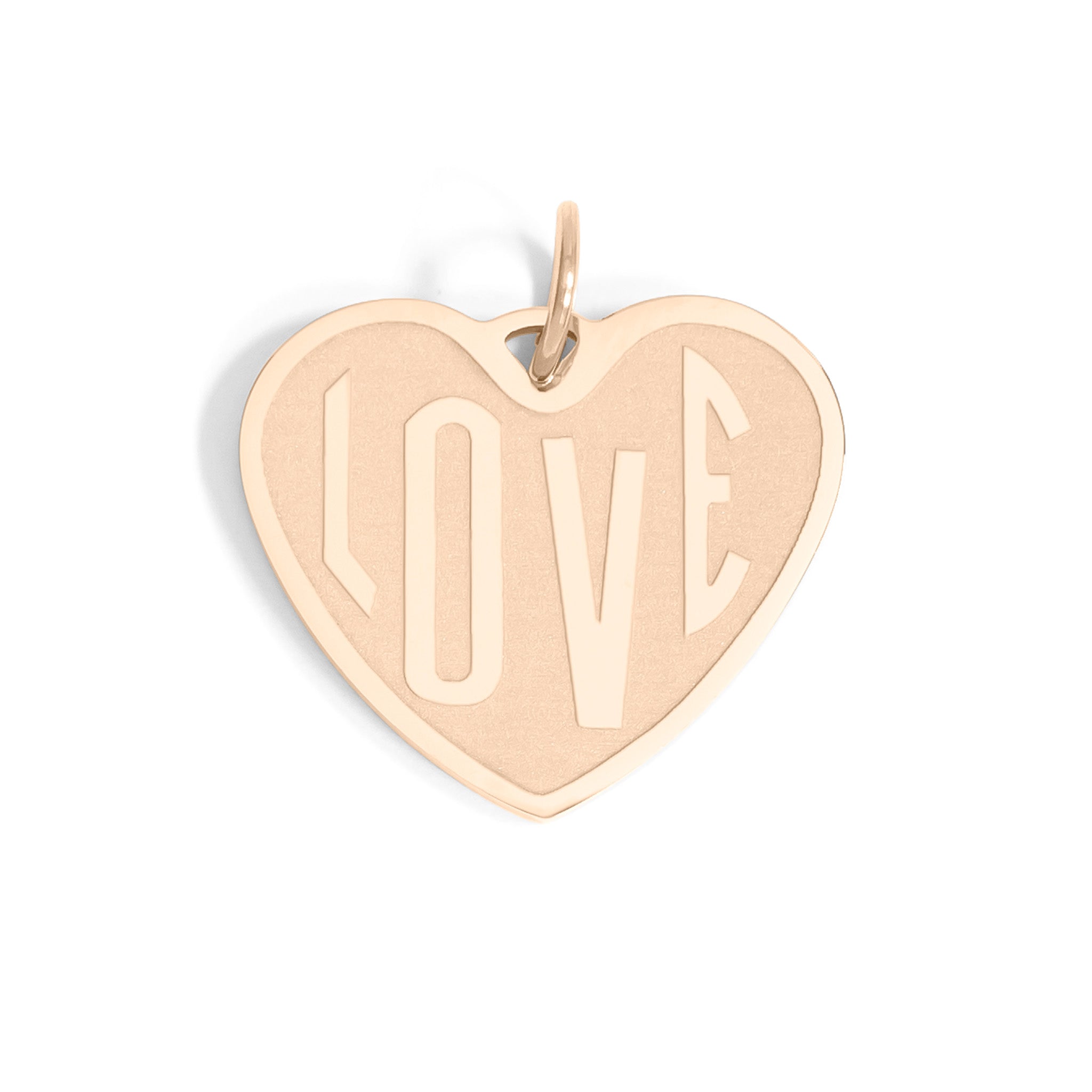 18K Gold PVD Stainless Steel "Love" Heart Charm