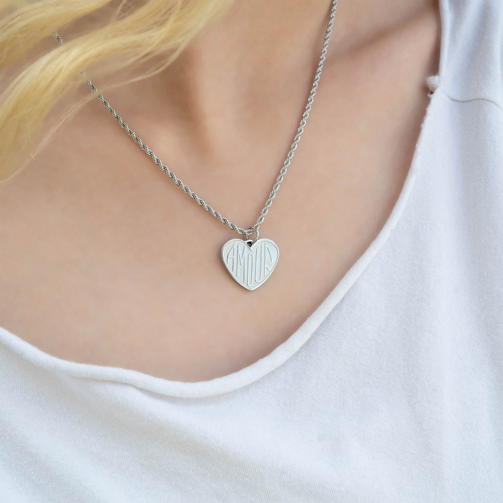 18K Gold PVD Stainless Steel Heart Amour Charm