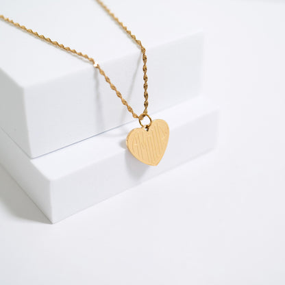 18K Gold PVD Stainless Steel Heart Amour Charm