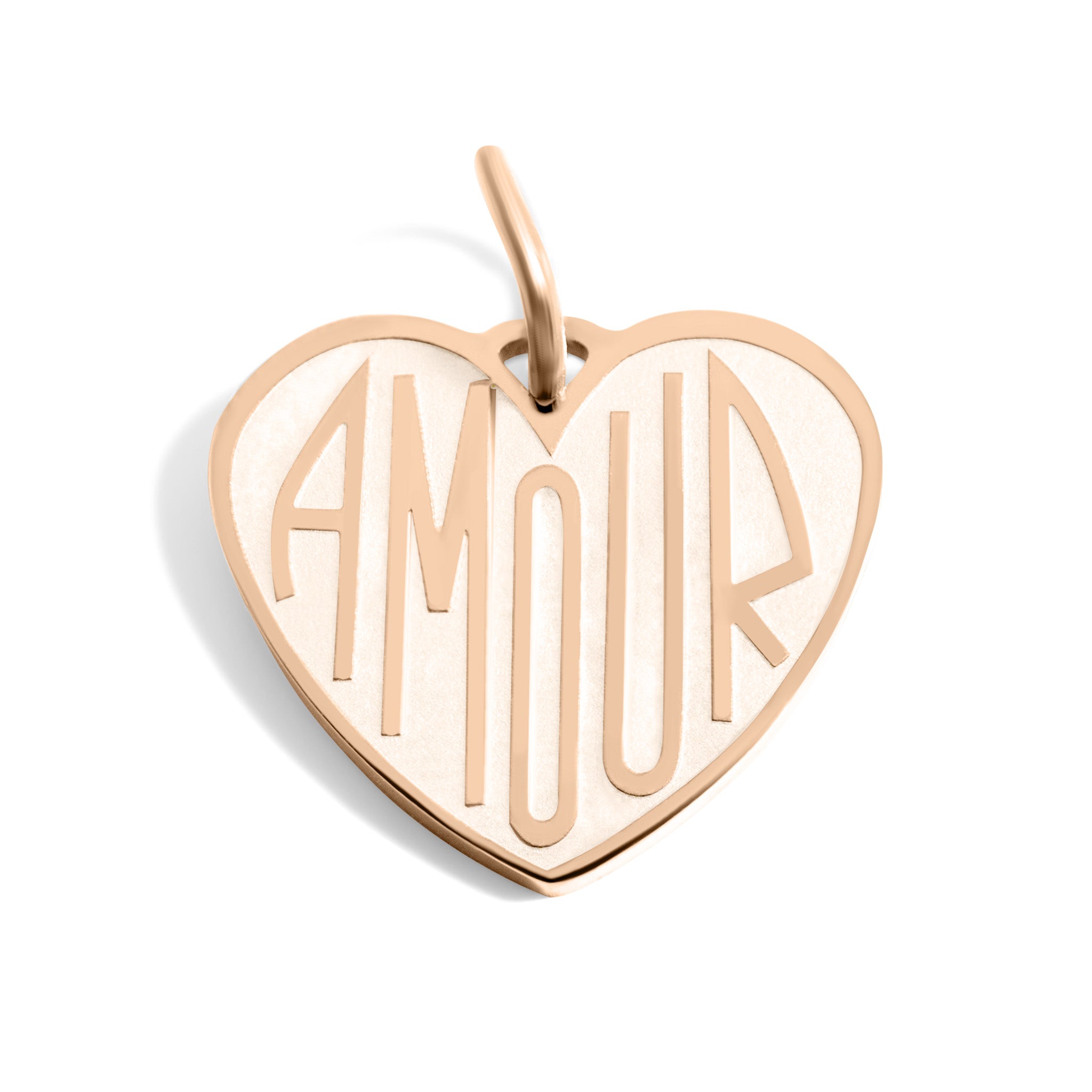 18K Gold PVD Stainless Steel Heart Amour Charm