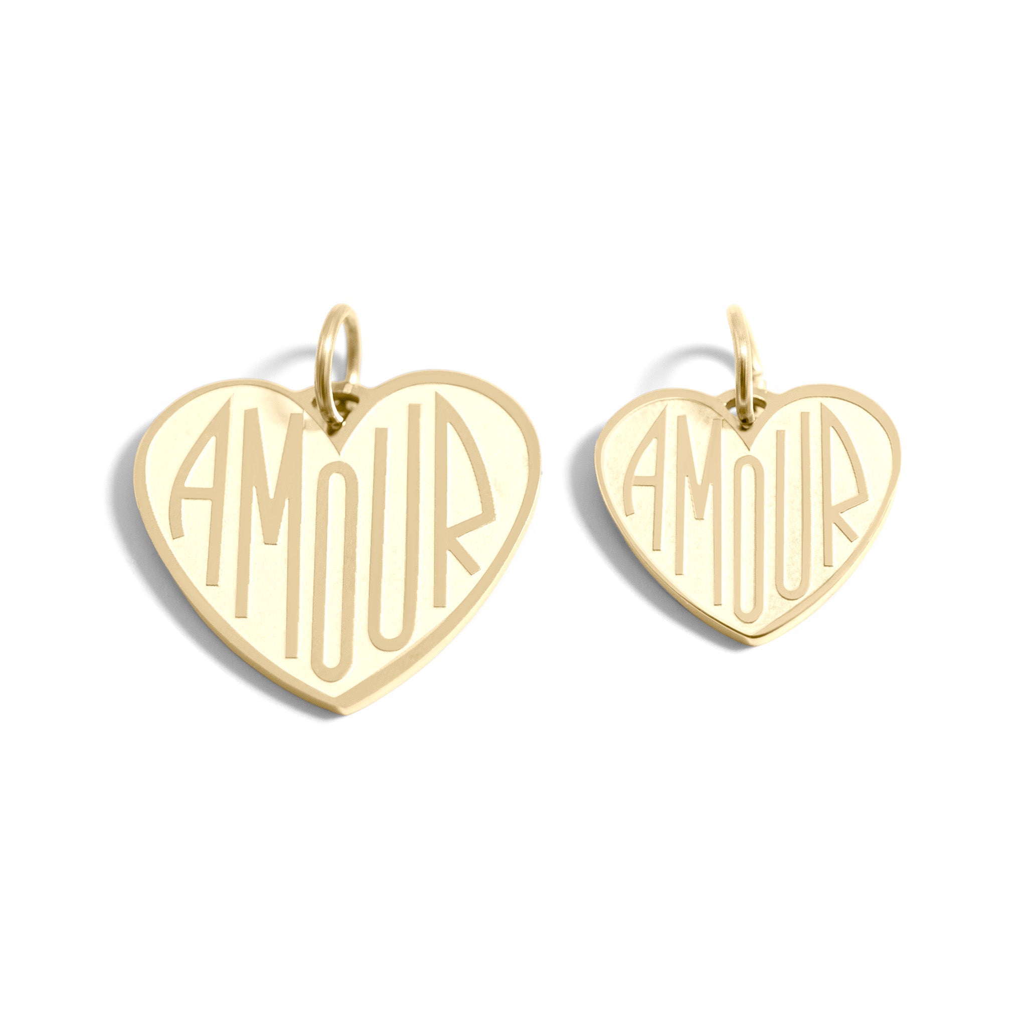 18K Gold PVD Stainless Steel Heart Amour Charm