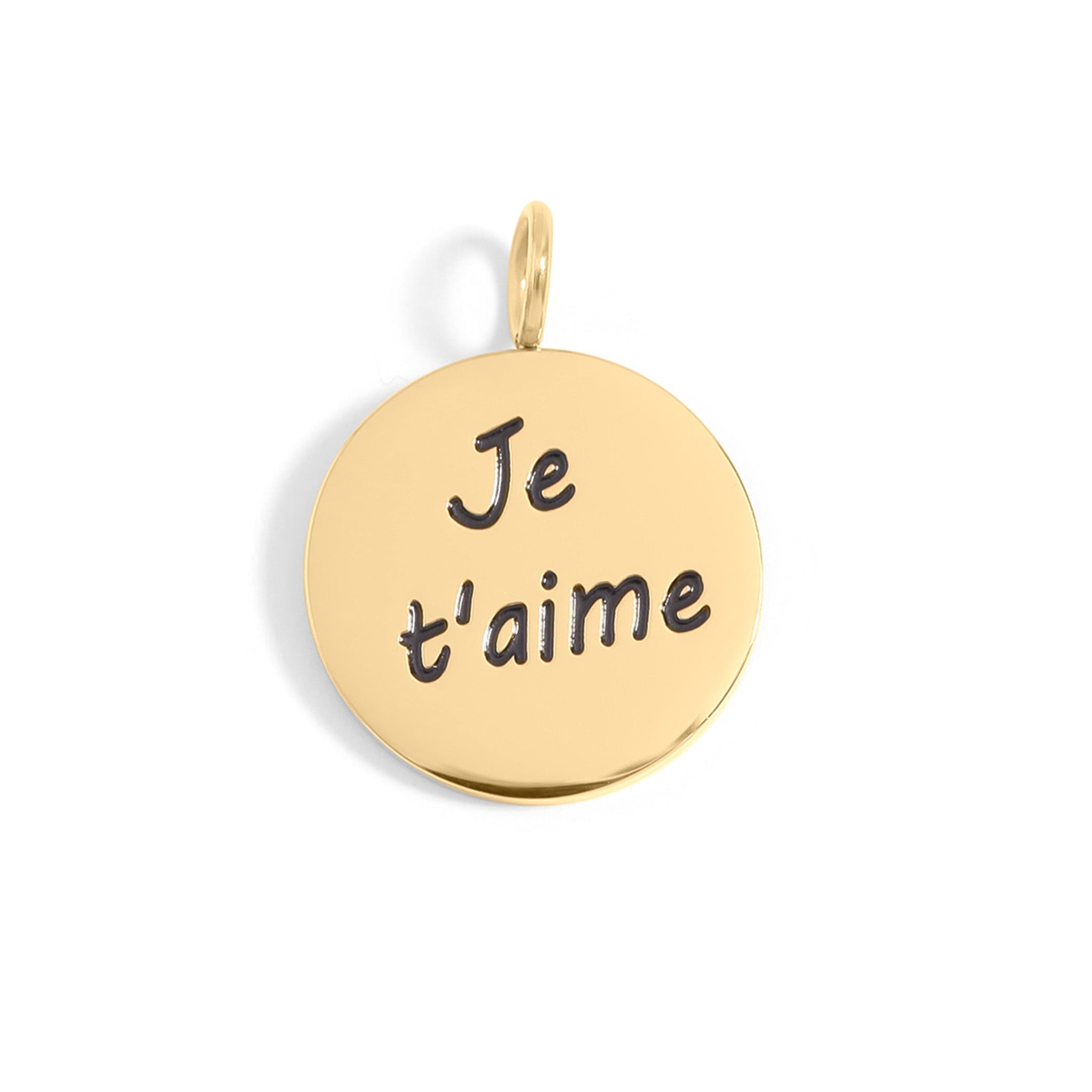 18K Gold PVD Stainless Steel I Love You Language Charm