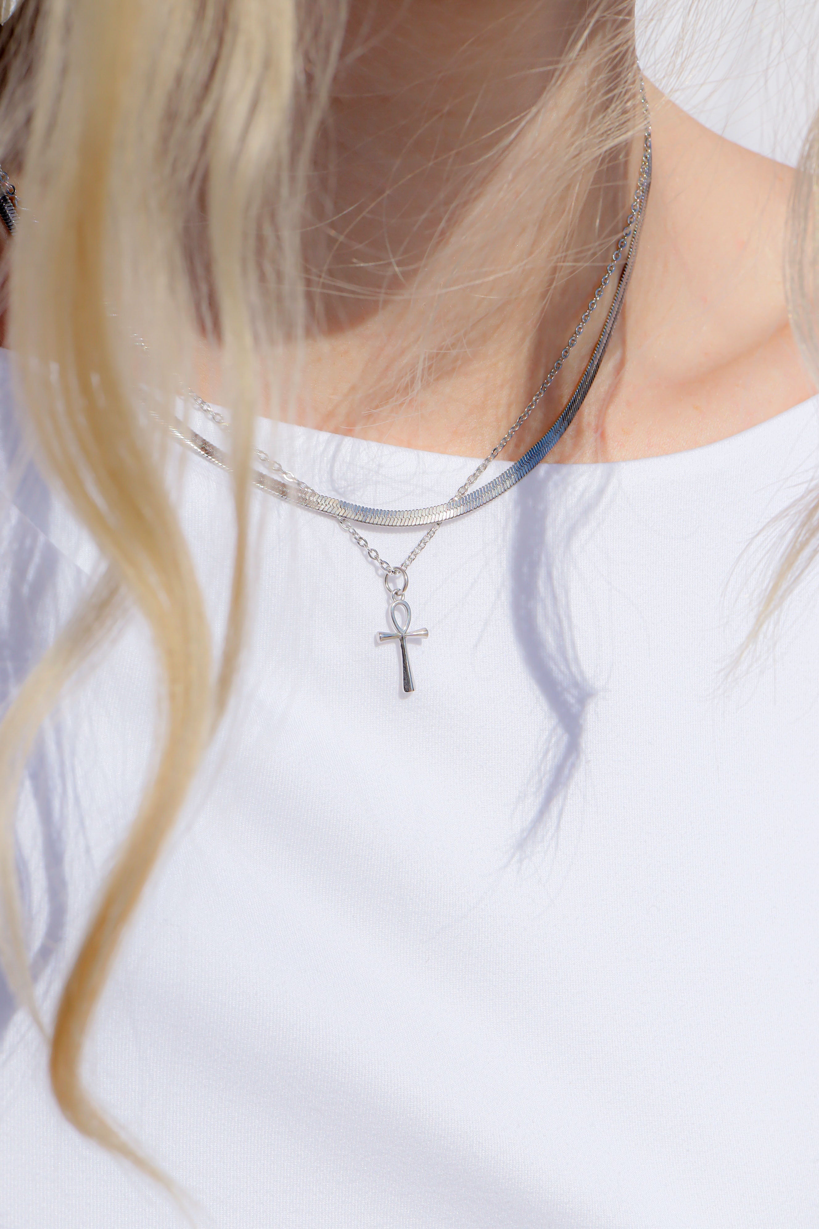 18K Gold PVD Stainless Steel Small Ankh Charm