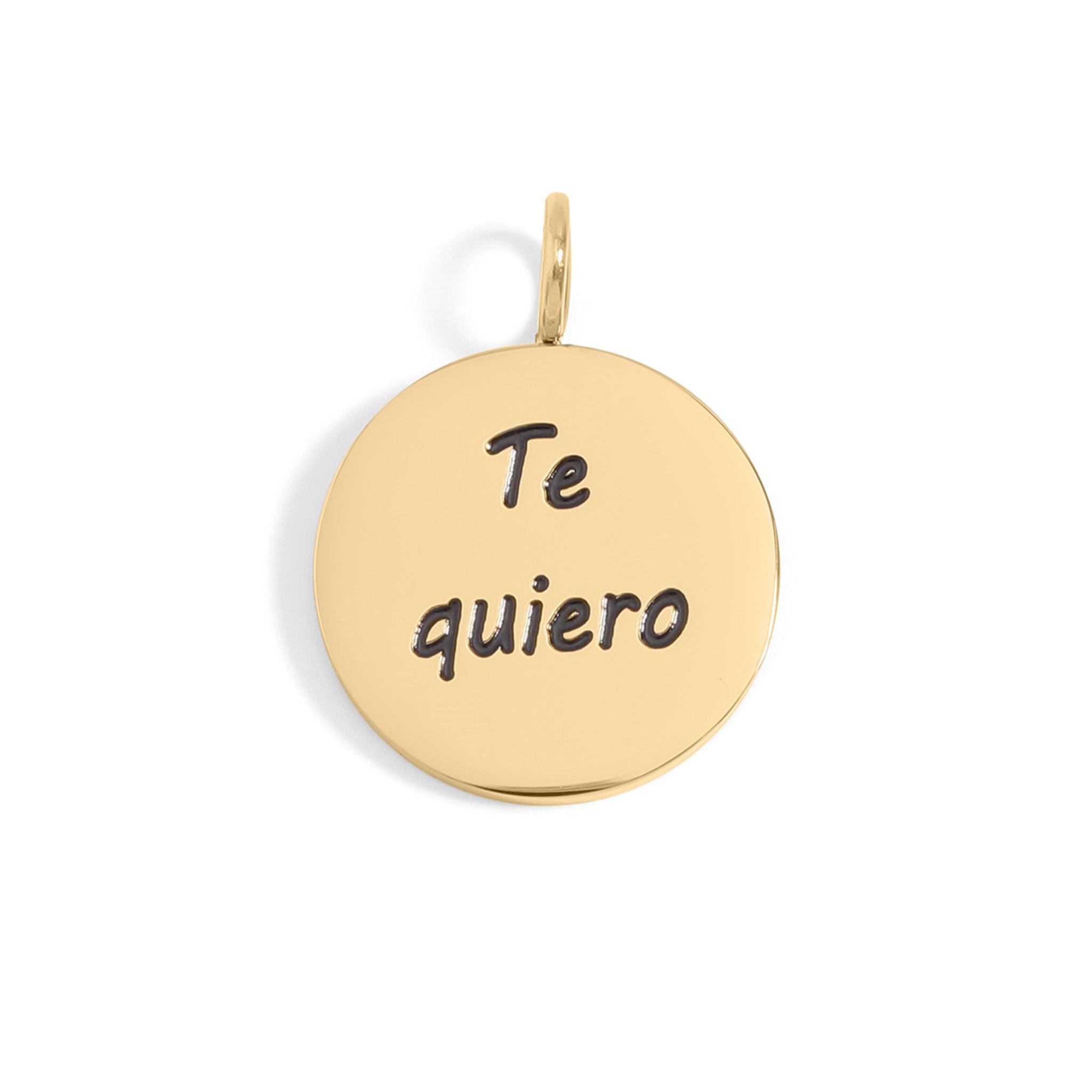 18K Gold PVD Stainless Steel I Love You Language Charm