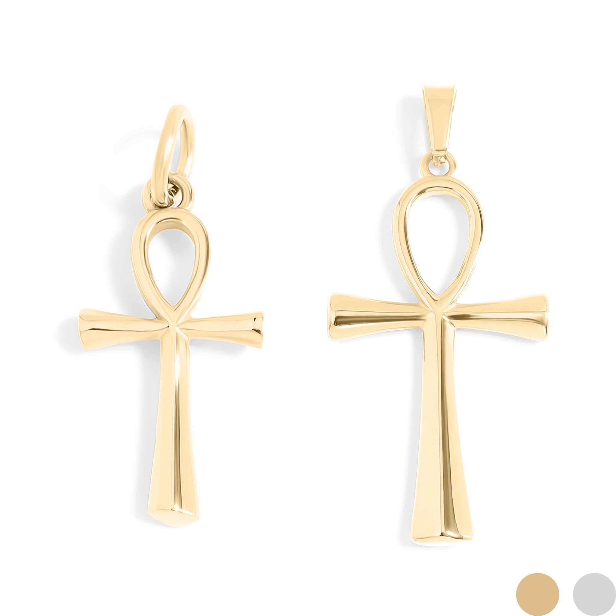 18K Gold PVD Stainless Steel Small Ankh Charm