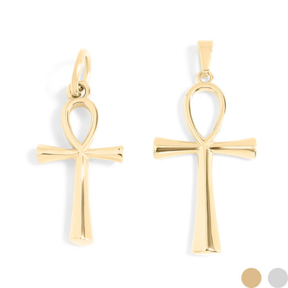 18K Gold PVD Stainless Steel Small Ankh Charm