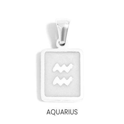 18K Gold PVD Zodiac Card Pendants