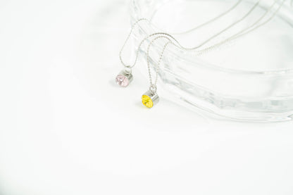 Stainless Steel Round Birthstone Charm 8mm