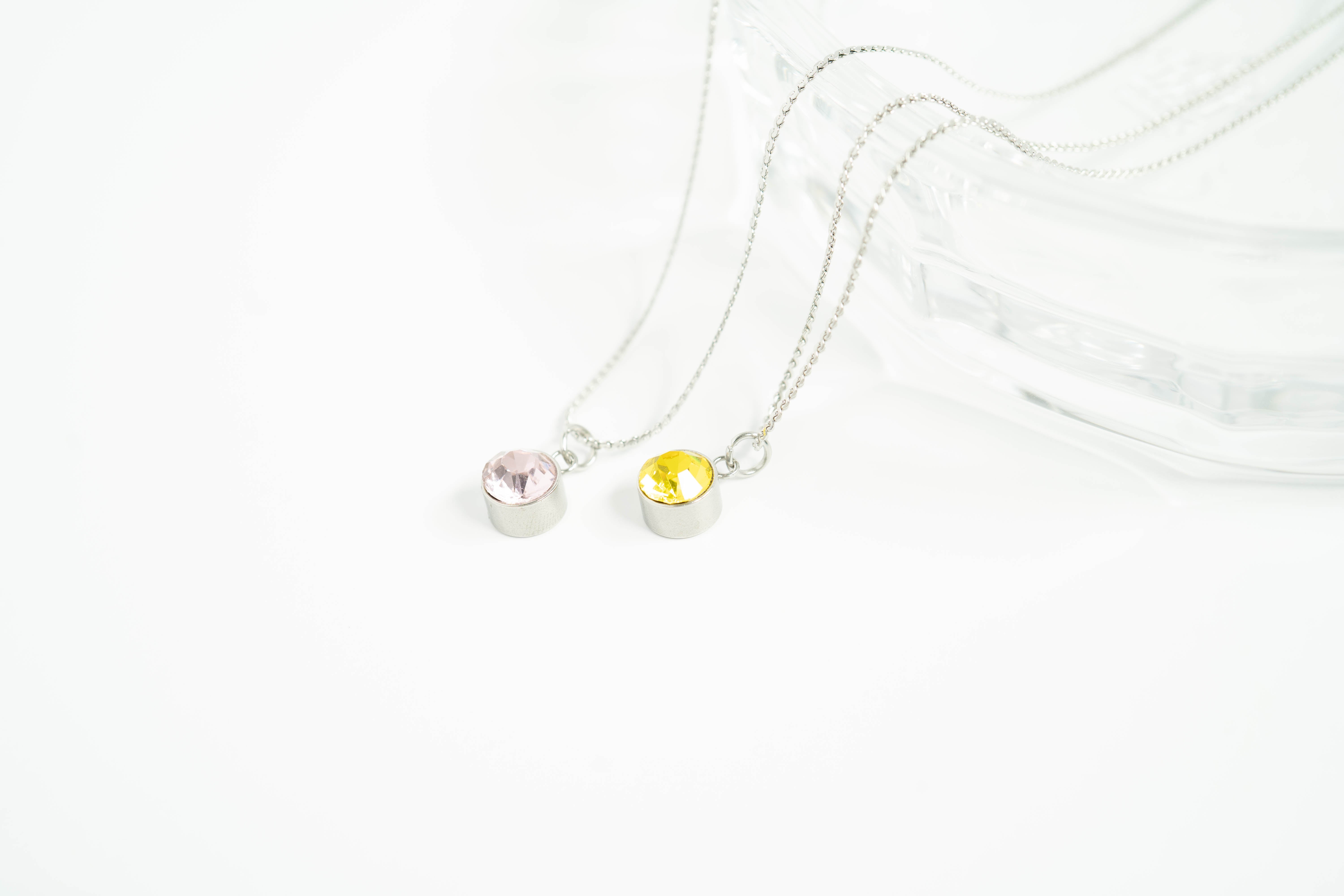 Stainless Steel Round Birthstone Charm 8mm