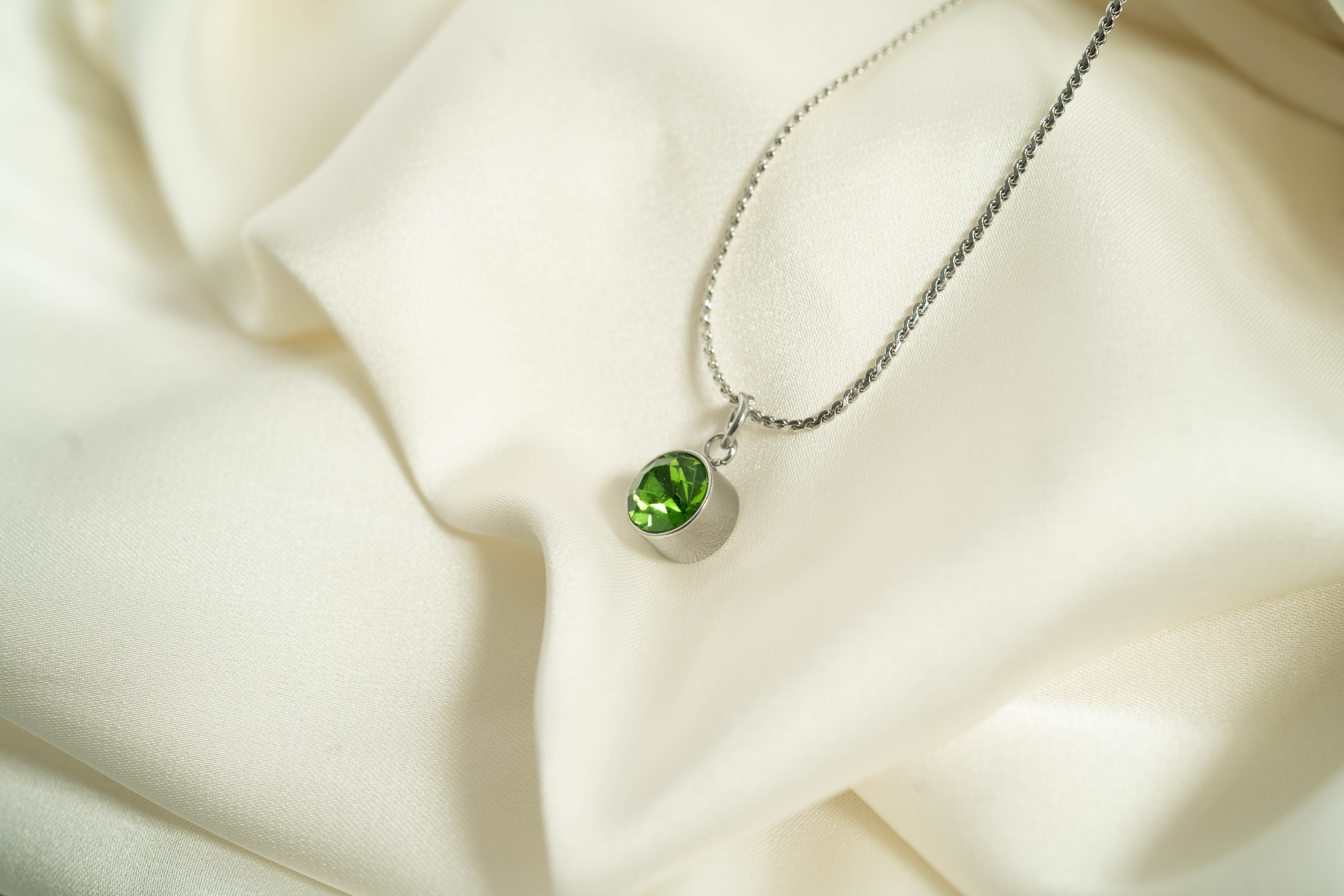 Stainless Steel Round Birthstone Charm 8mm
