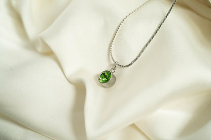 Stainless Steel Round Birthstone Charm 8mm