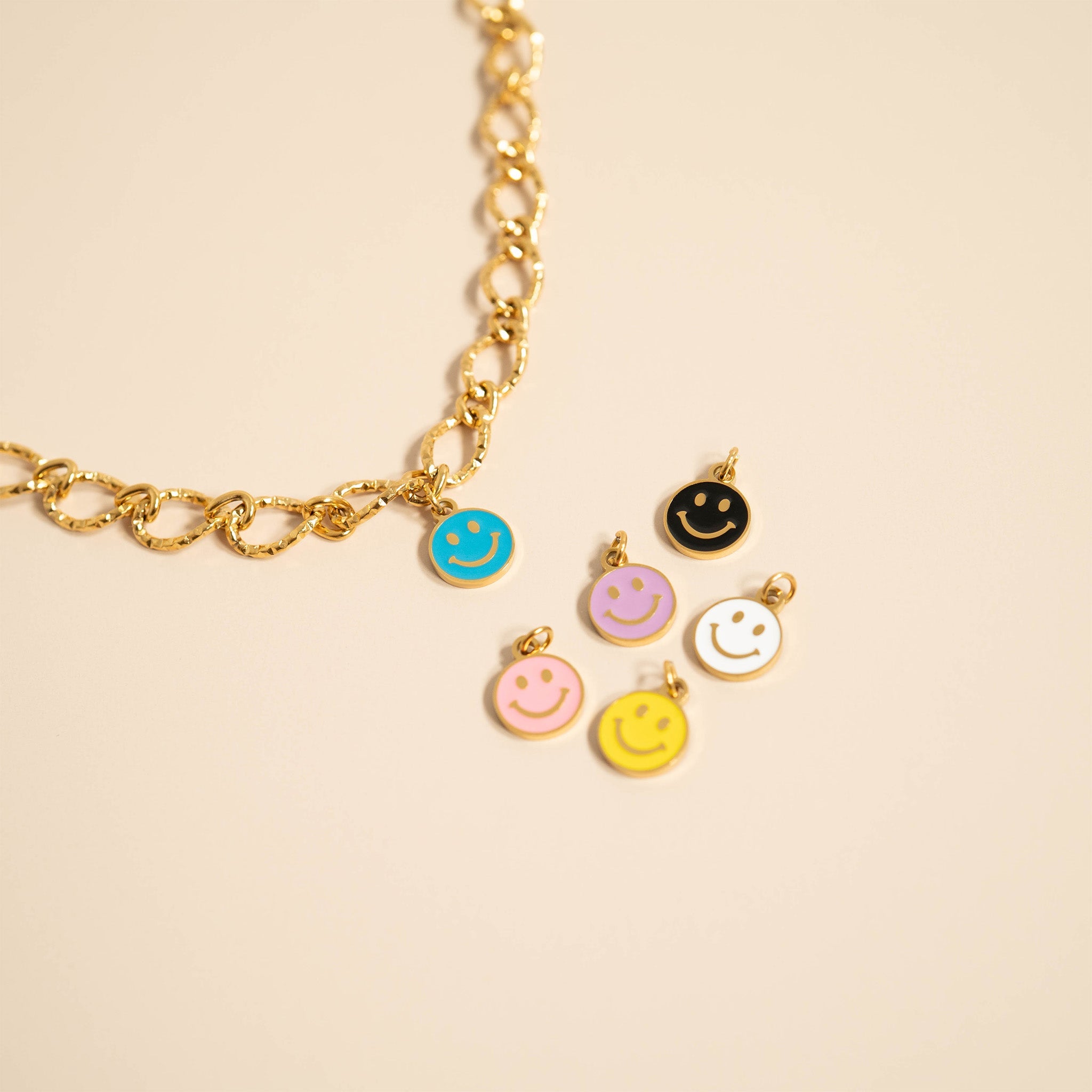 18K Gold PVD Stainless Steel Hammered Oval Chain - By The Foot