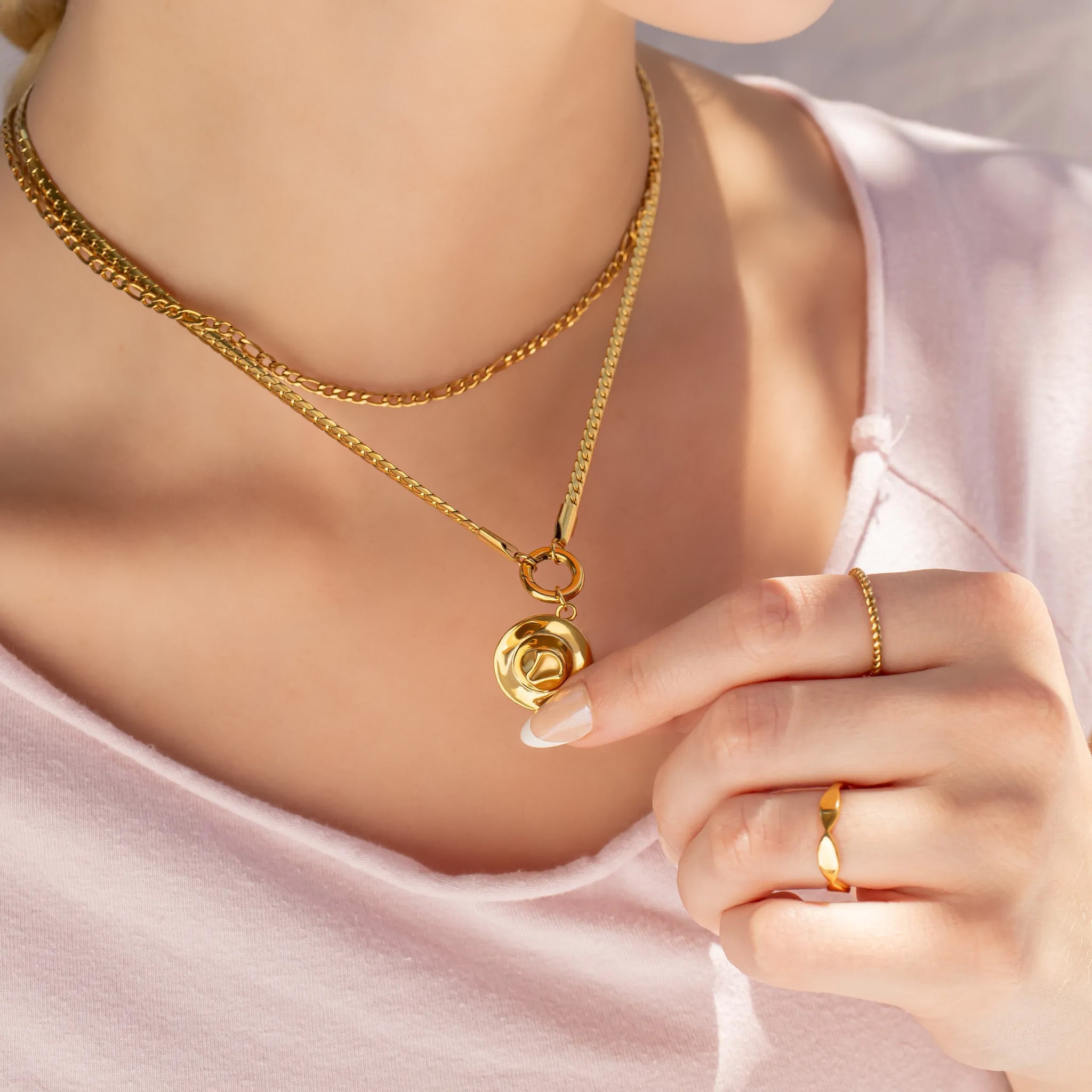 18K Gold PVD Stainless Steel Cowboy Hat Charm