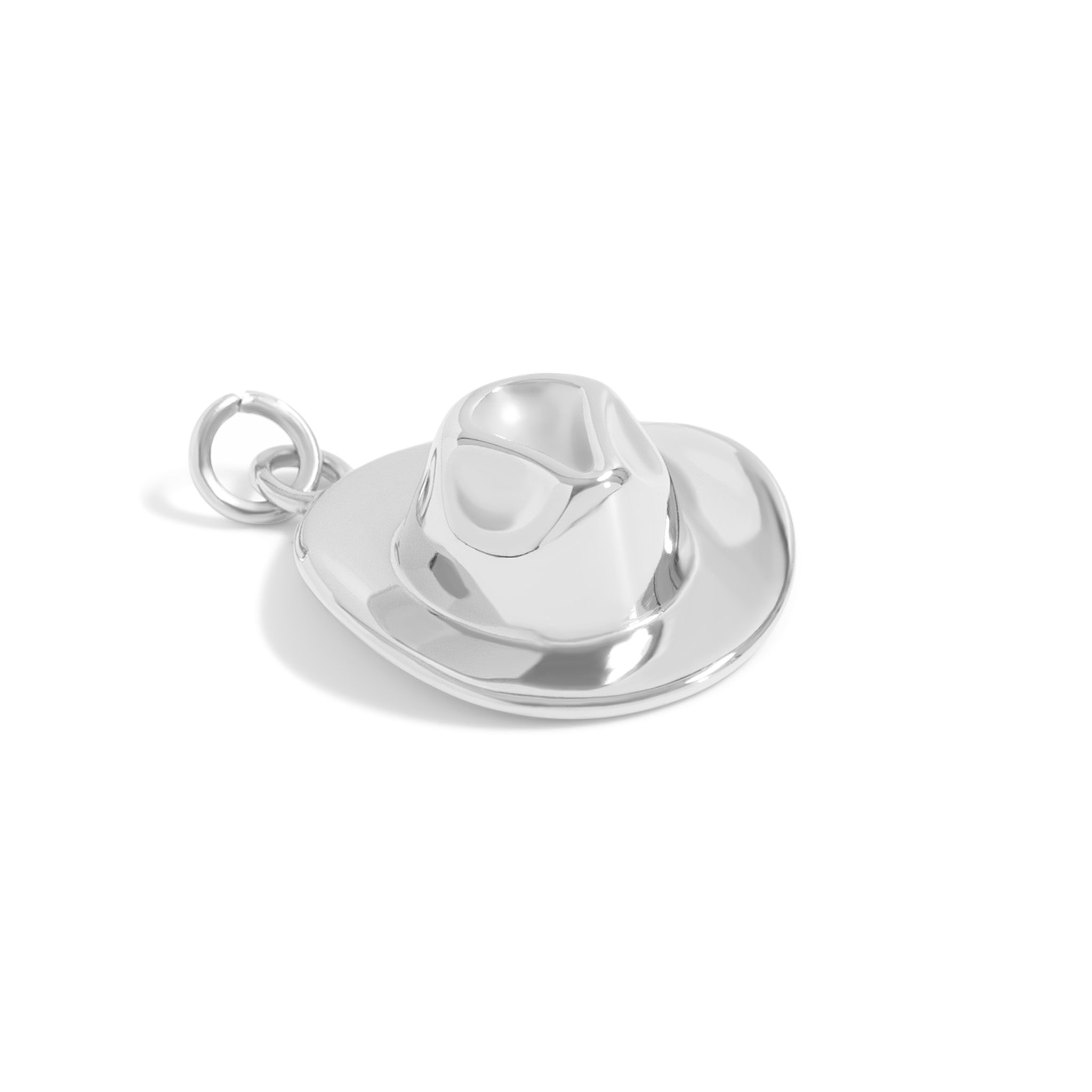 18K Gold PVD Stainless Steel Cowboy Hat Charm
