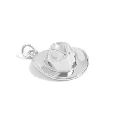 18K Gold PVD Stainless Steel Cowboy Hat Charm