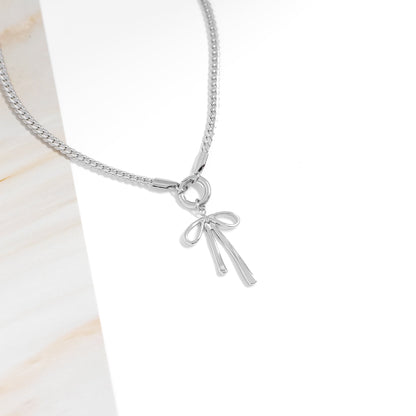18K Gold PVD Stainless Steel Long Bow Charm