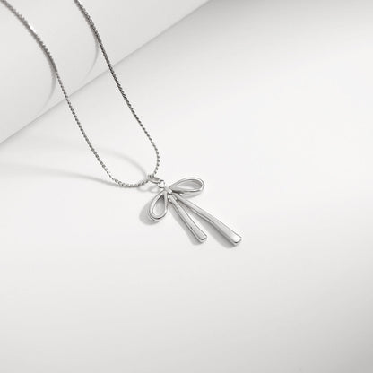 18K Gold PVD Stainless Steel Long Bow Charm
