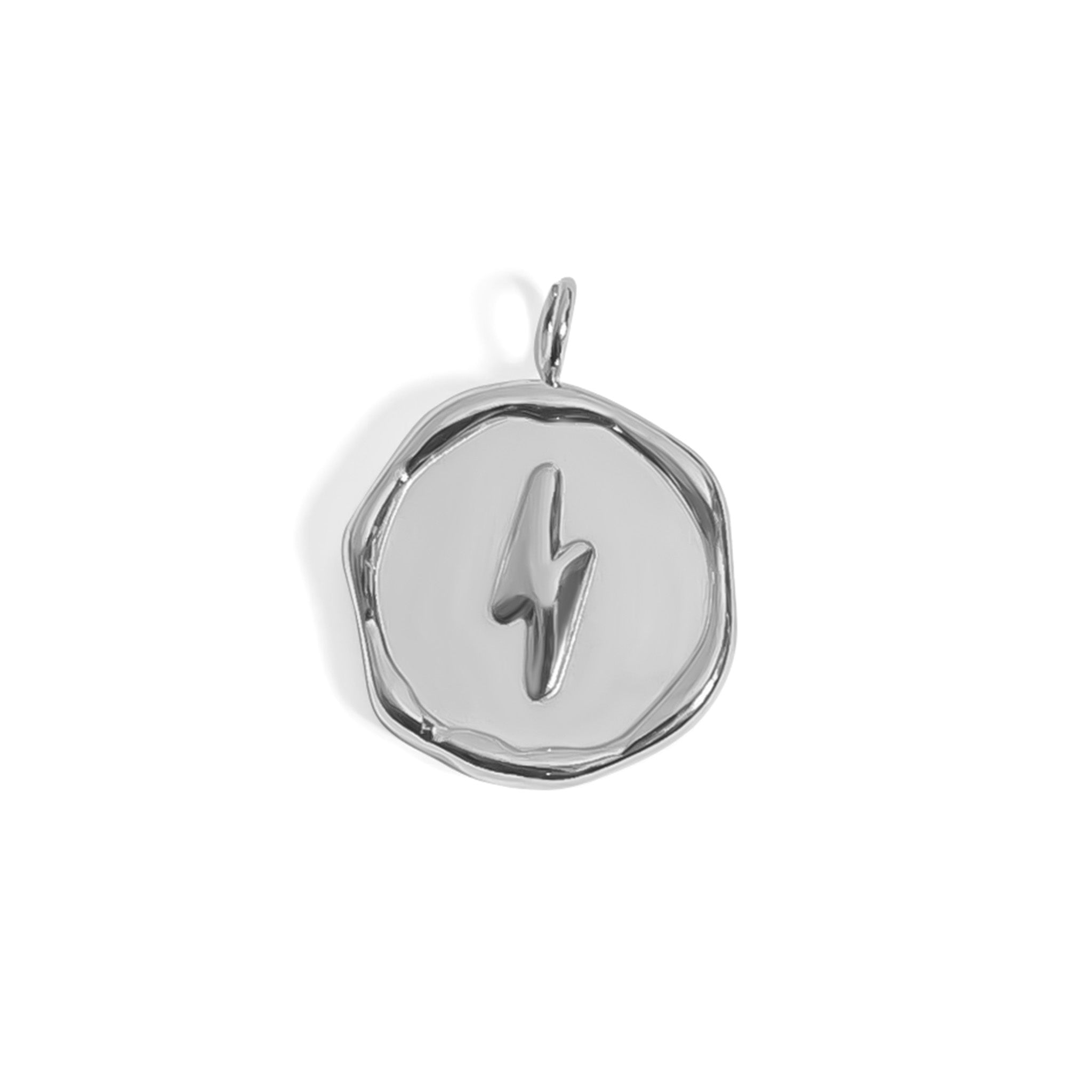 18K Gold PVD Stainless Steel Lightning Bolt Pendant