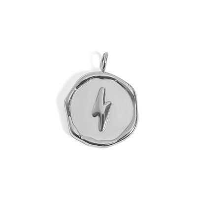 18K Gold PVD Stainless Steel Lightning Bolt Pendant