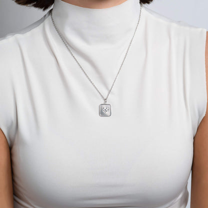 18K Gold PVD Stainless Steel Stone Heart Pendant